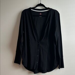 Isaac Mizrahi Black Button-Down Women's Cardigan